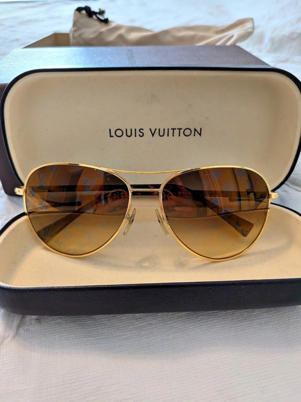 Louis Vuitton Conspiracy Regatta Sunglasses Brown & Gold